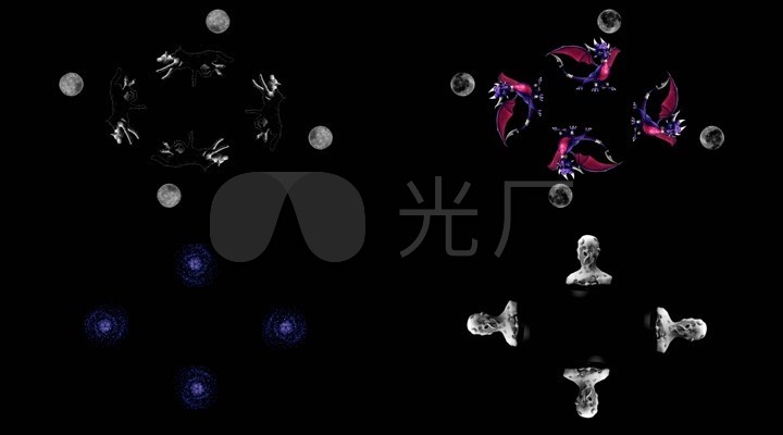 3d全息投影360度创意vr视频系列_1920x1080_高清视频素材下载(编号