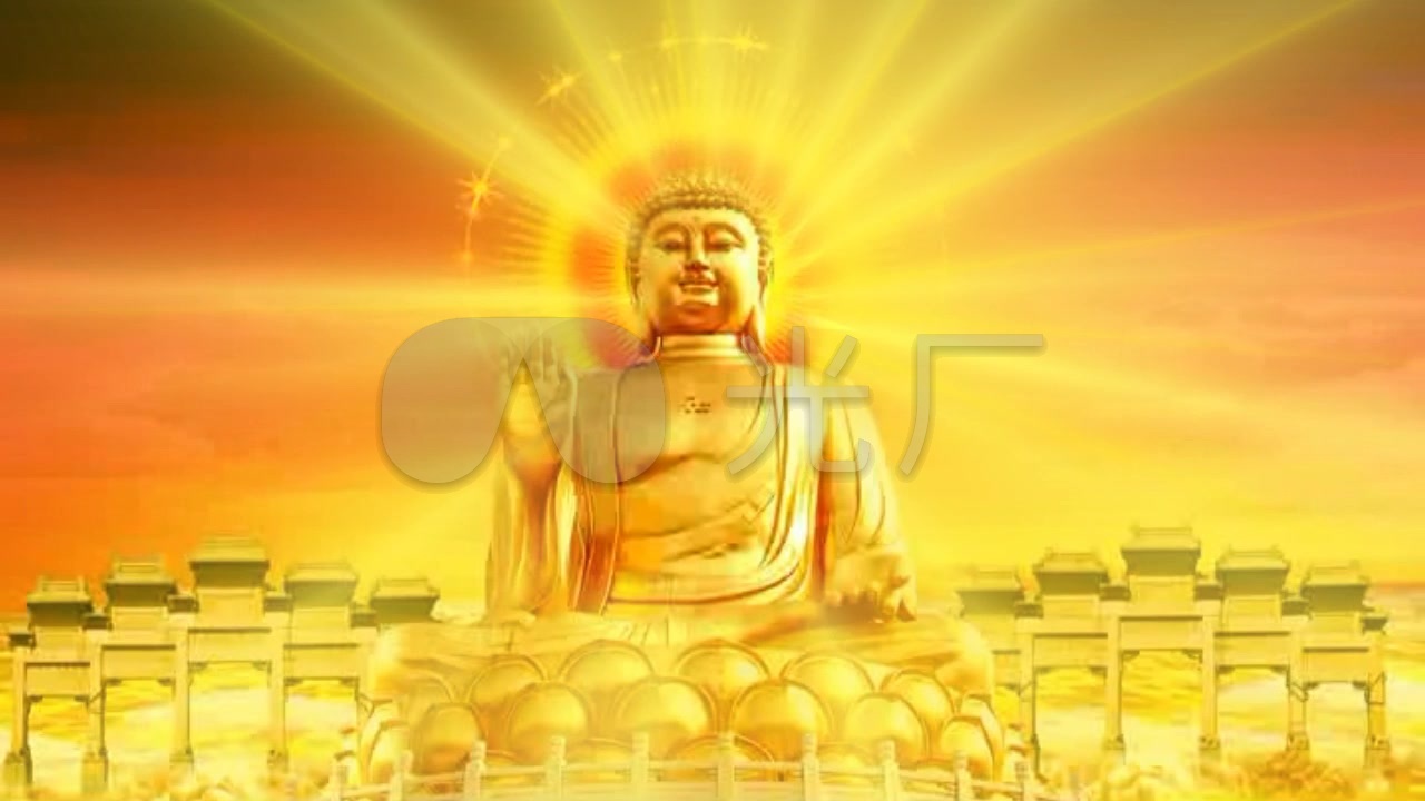 金佛循环金光闪闪_1280x720_高清视频素材下载(编号:1290696)_舞台