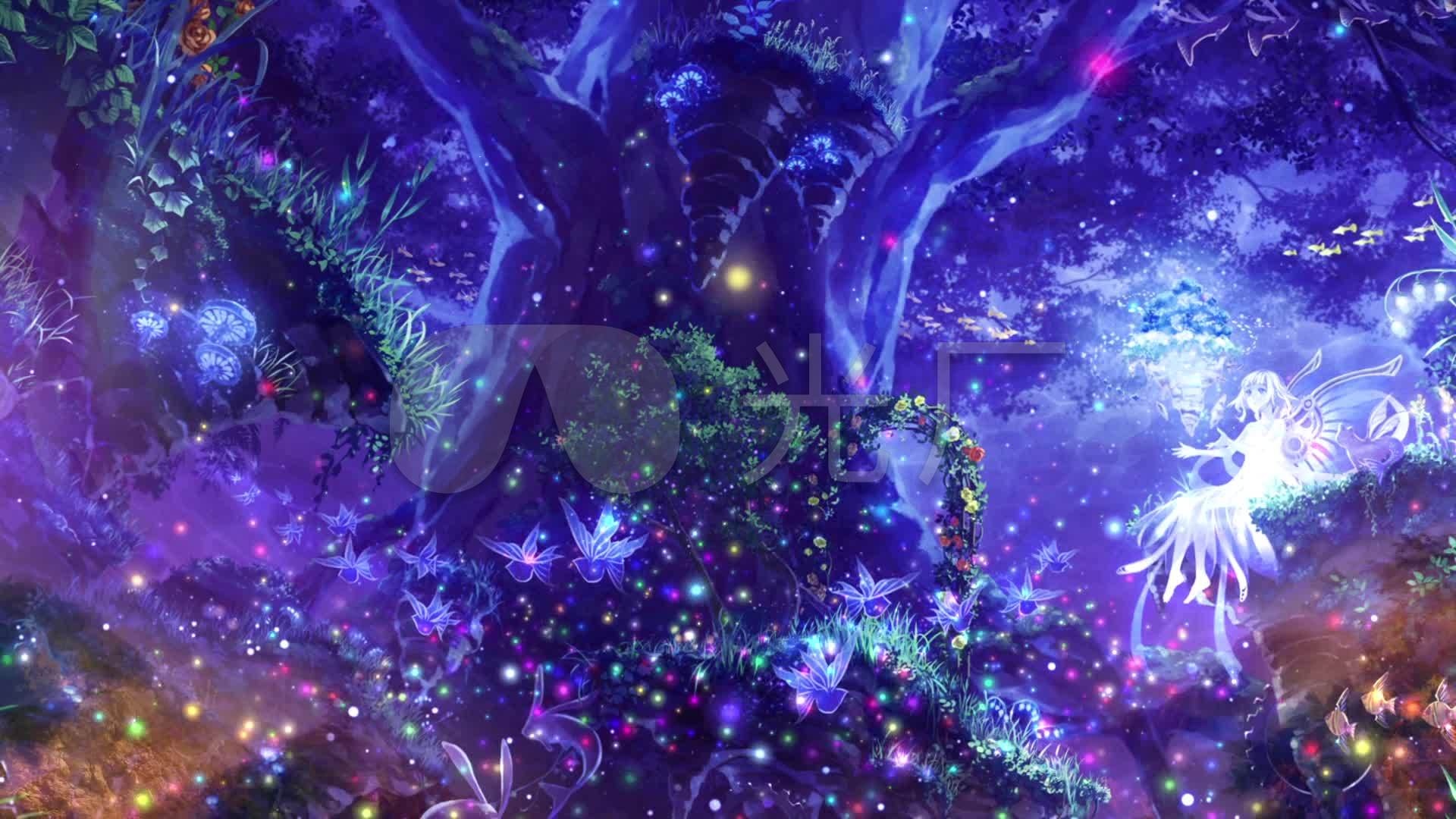 魔幻仙境森林唯美背景