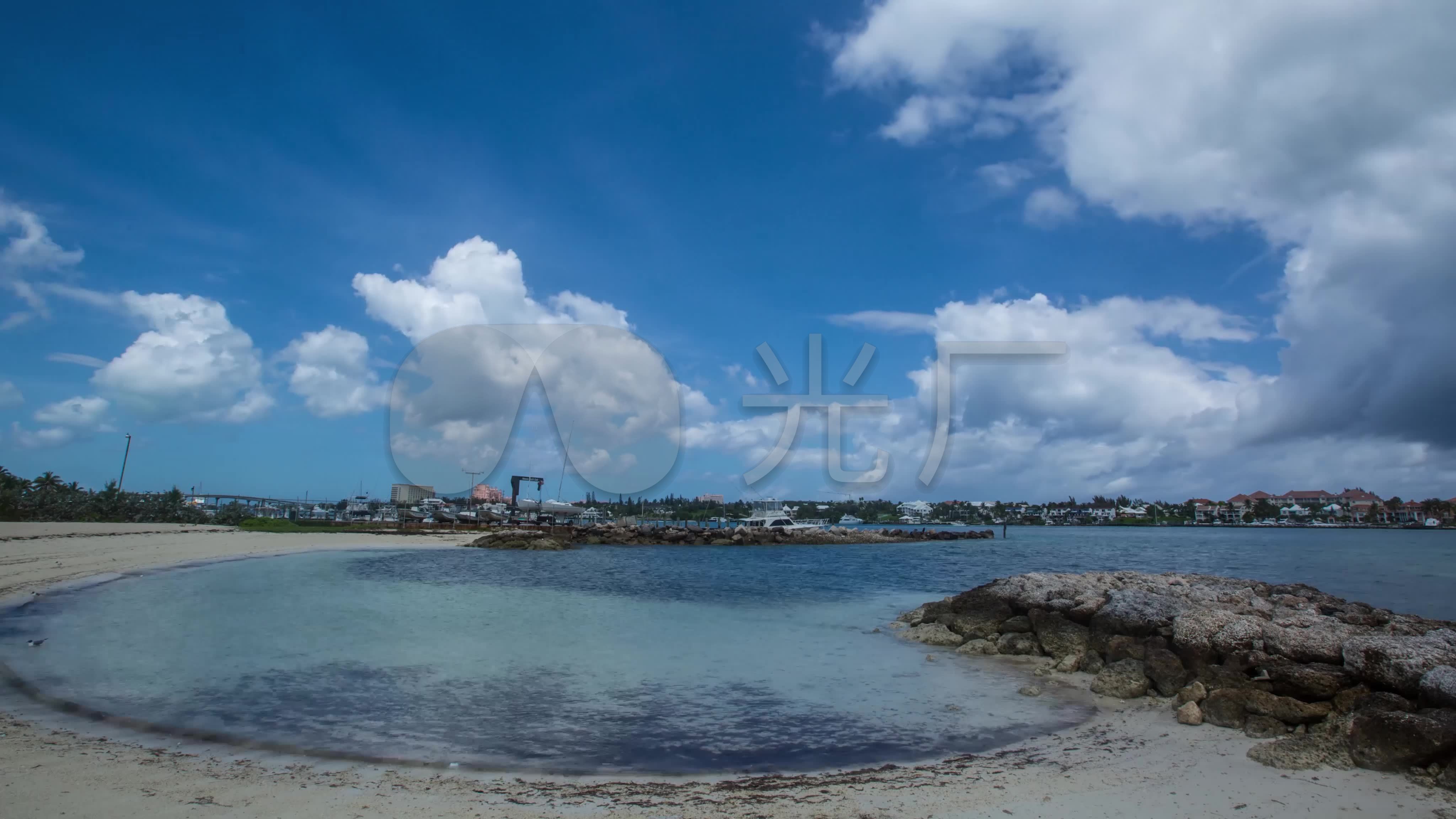 海边4k3建筑风景热带风景花园_40962304_高清素材(编号