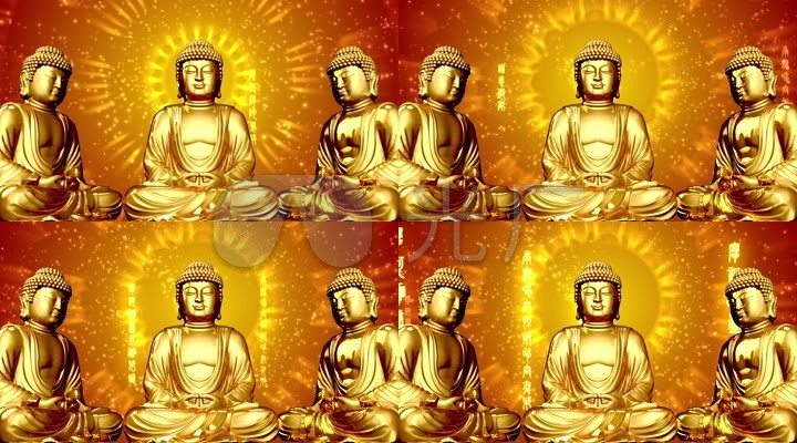 佛像佛祖金佛闪光金光闪闪