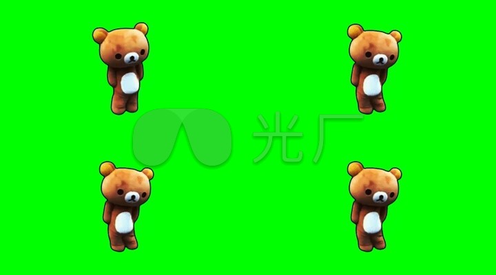 绿幕抠像小熊跳舞_1280X720_高清视频素材下载(编号:1309058)_影视包装