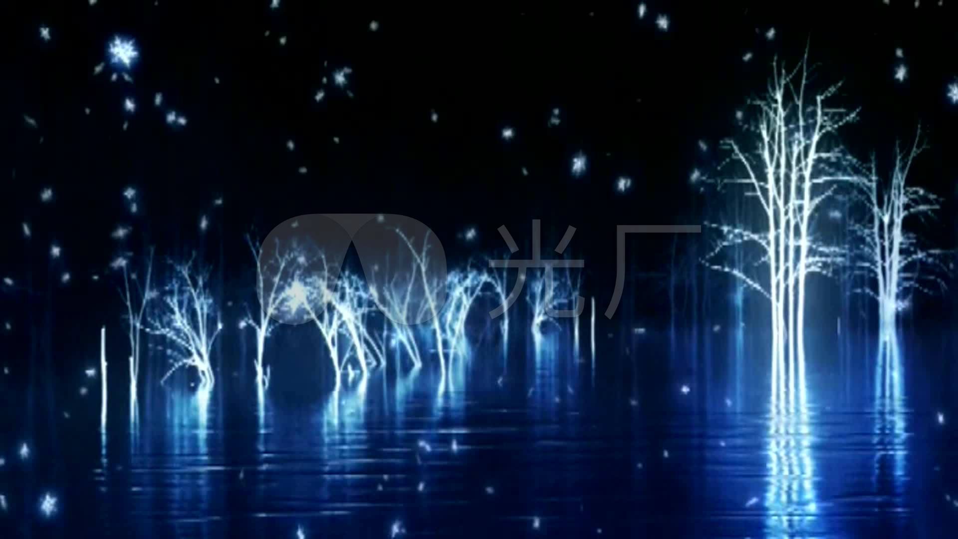 荧光树,唯美走秀素材_01080_高清素材(:)