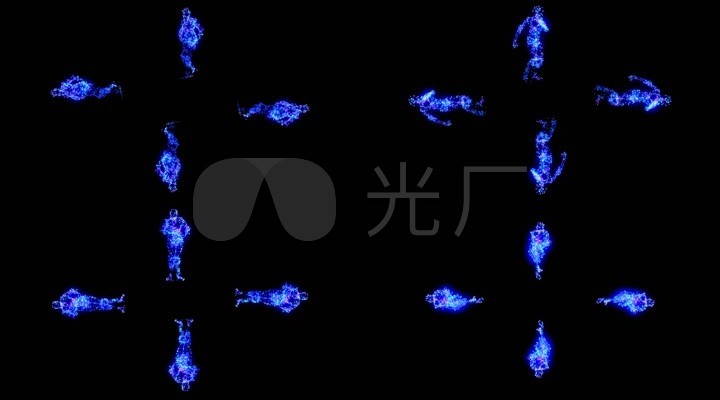 3d全息投影360度创意vr视频素材