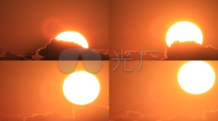 b1215美丽的日出早晨太阳在海洋上升