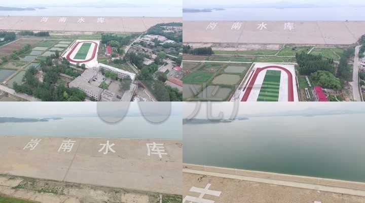 石家庄岗南水库上空实拍视频素材