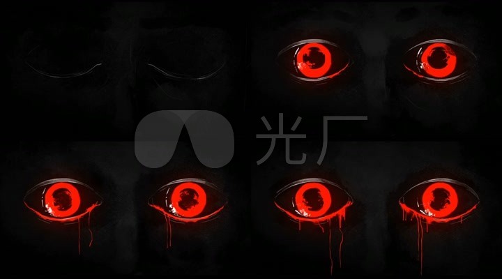 眼睛流泪红色眼睛dj开场