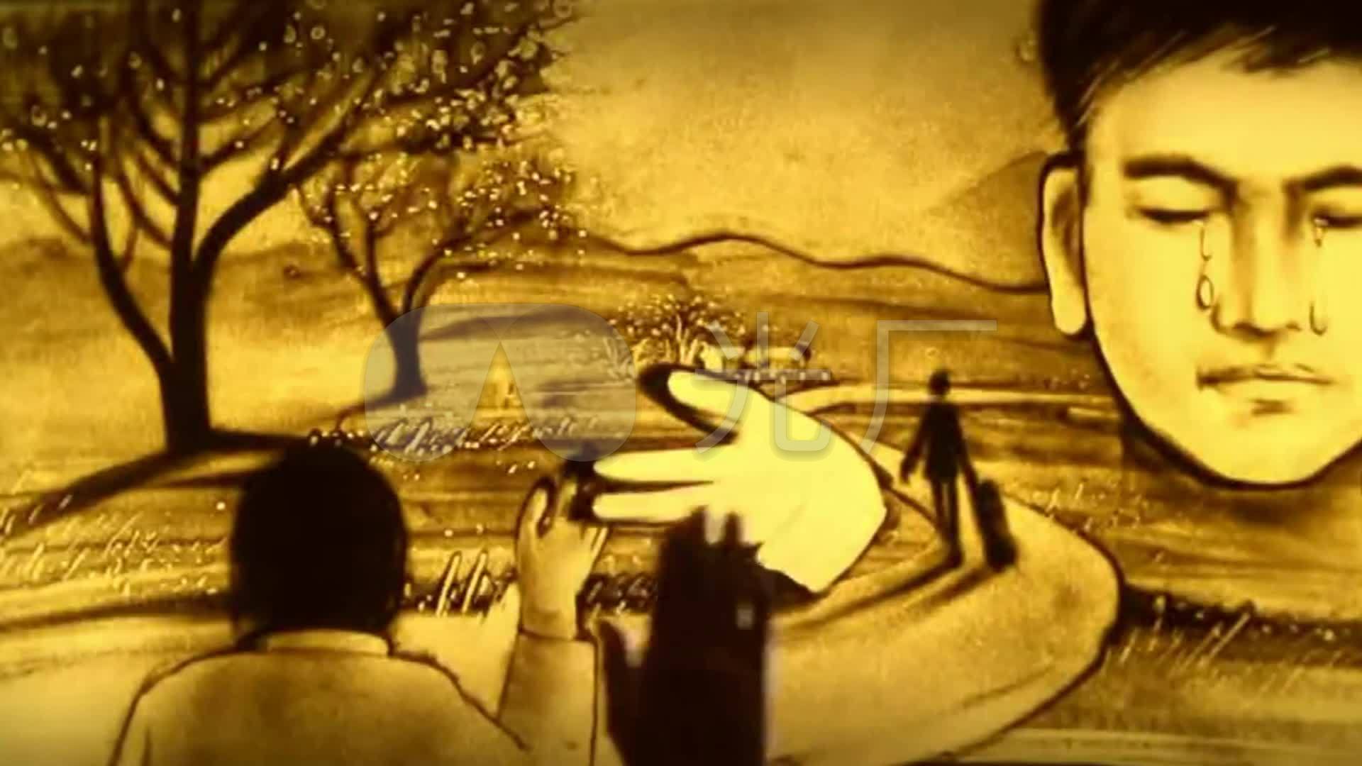 父亲节沙画(父亲)_1920x1080_高清视频素材下载(编号