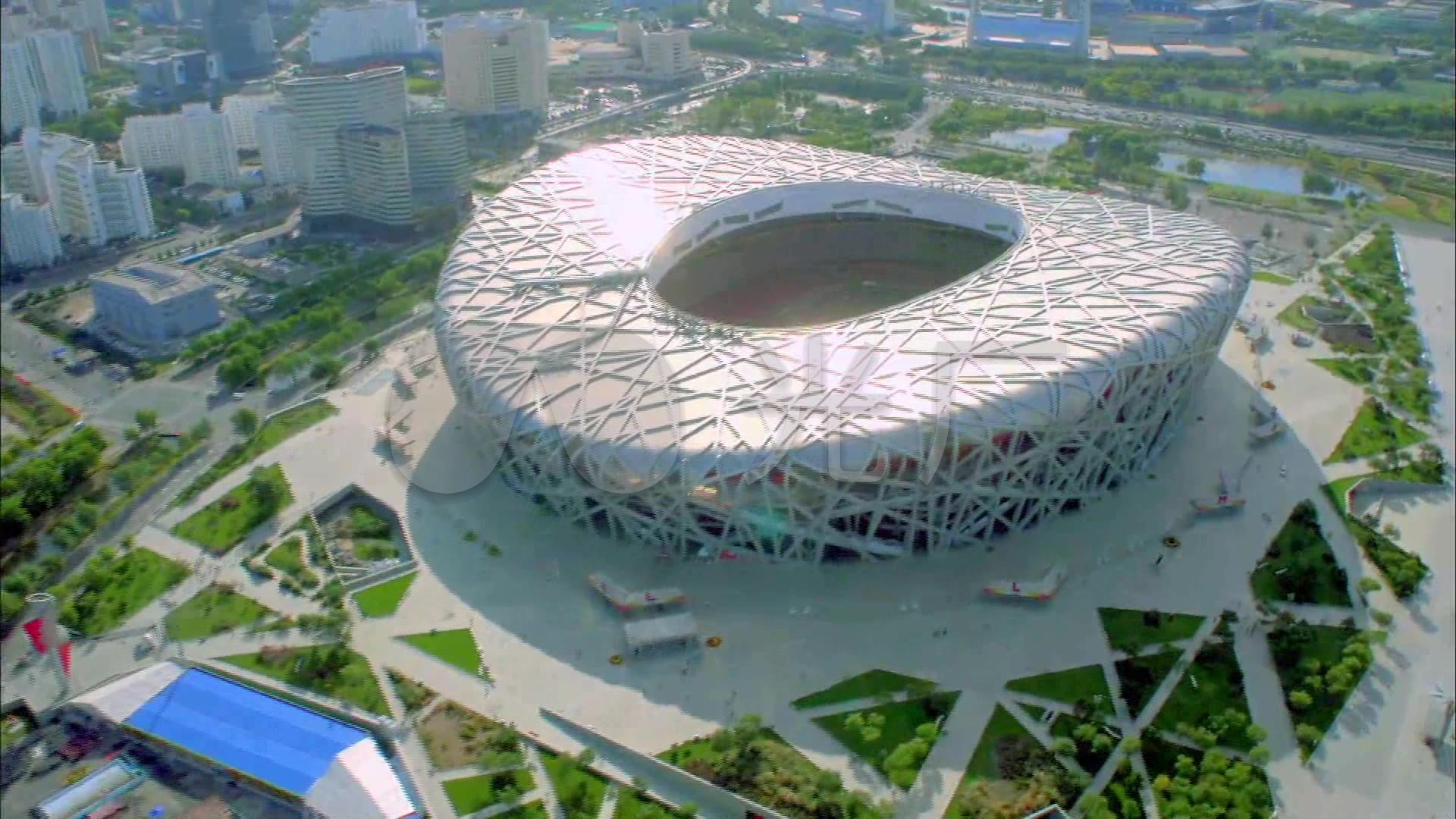 航拍中国国家体育馆_1920x1080_高清视频素材下载(:)