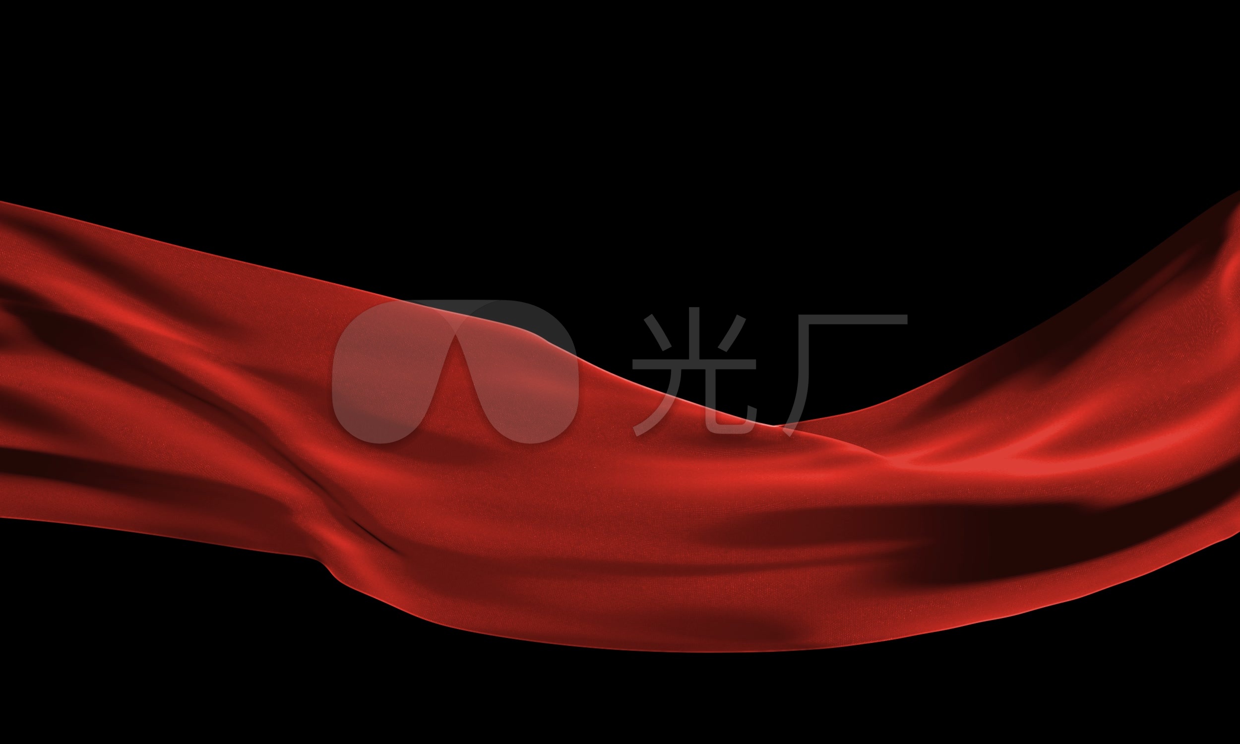 5k超清飘动的红绸丝绸绸缎视频素材_2500x1500_高清