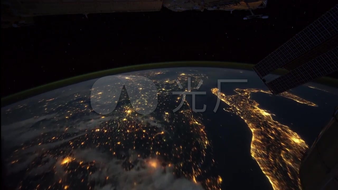 卫星视角拍摄美丽地球视频