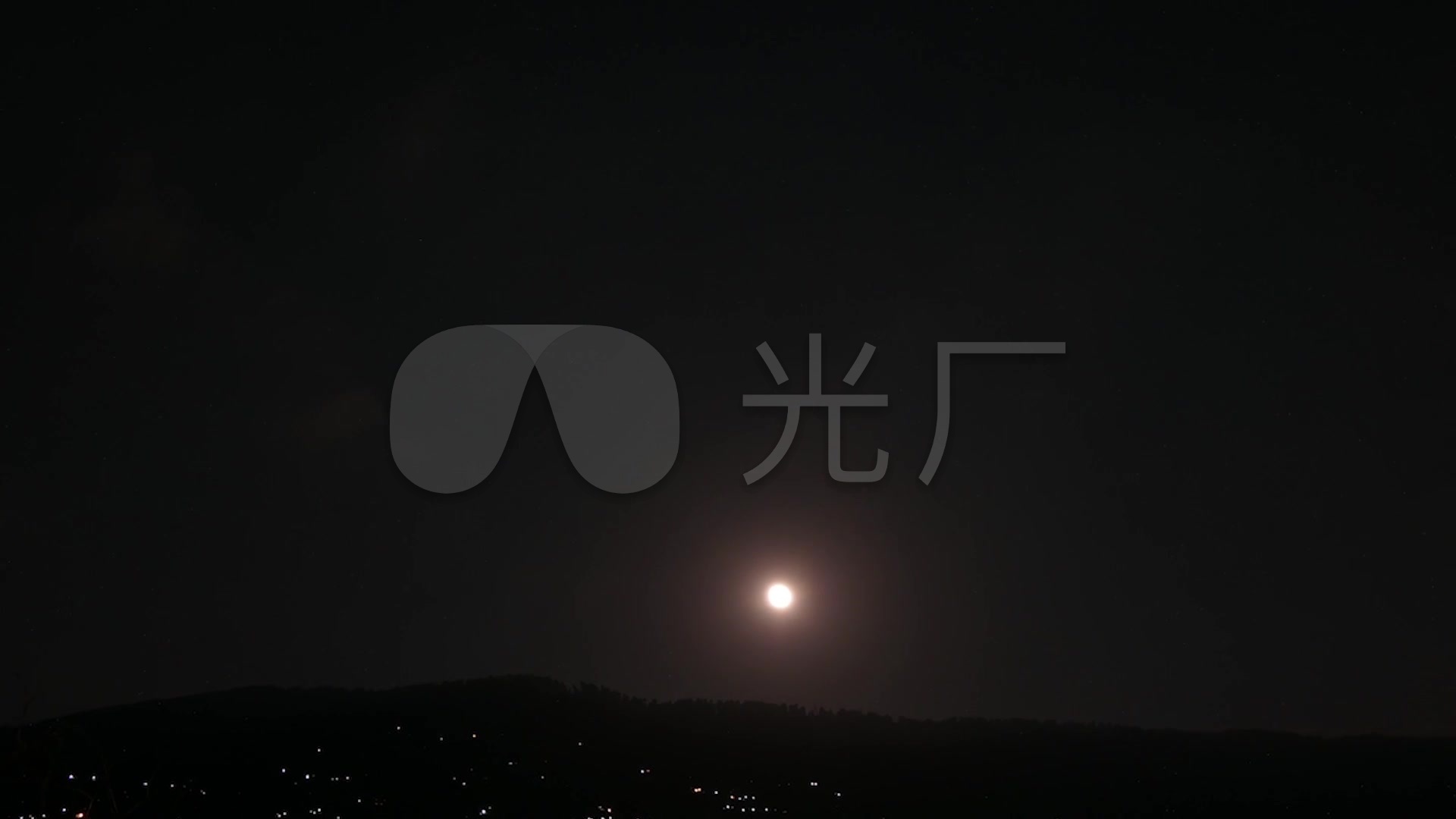 黑夜月亮升起视频_1920x1080_高清视频素材下载(编号