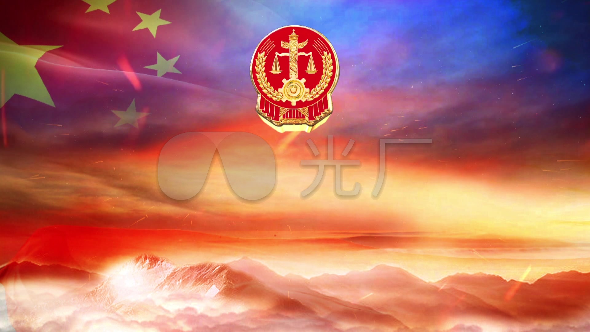 金色法院法庭片花章节段落落版背景视频01_1920x1080_高清视频素材
