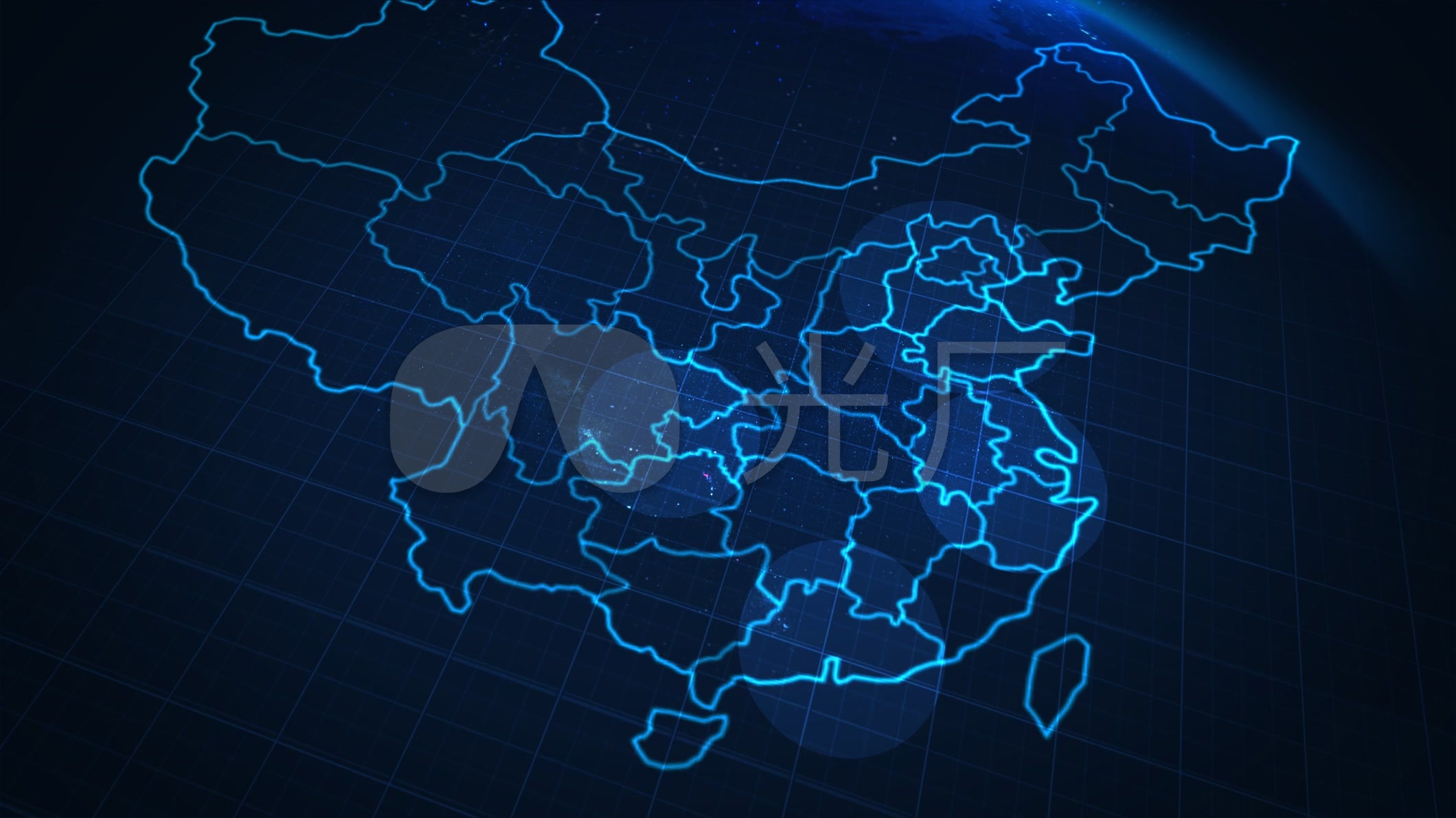 震撼科技中国地图