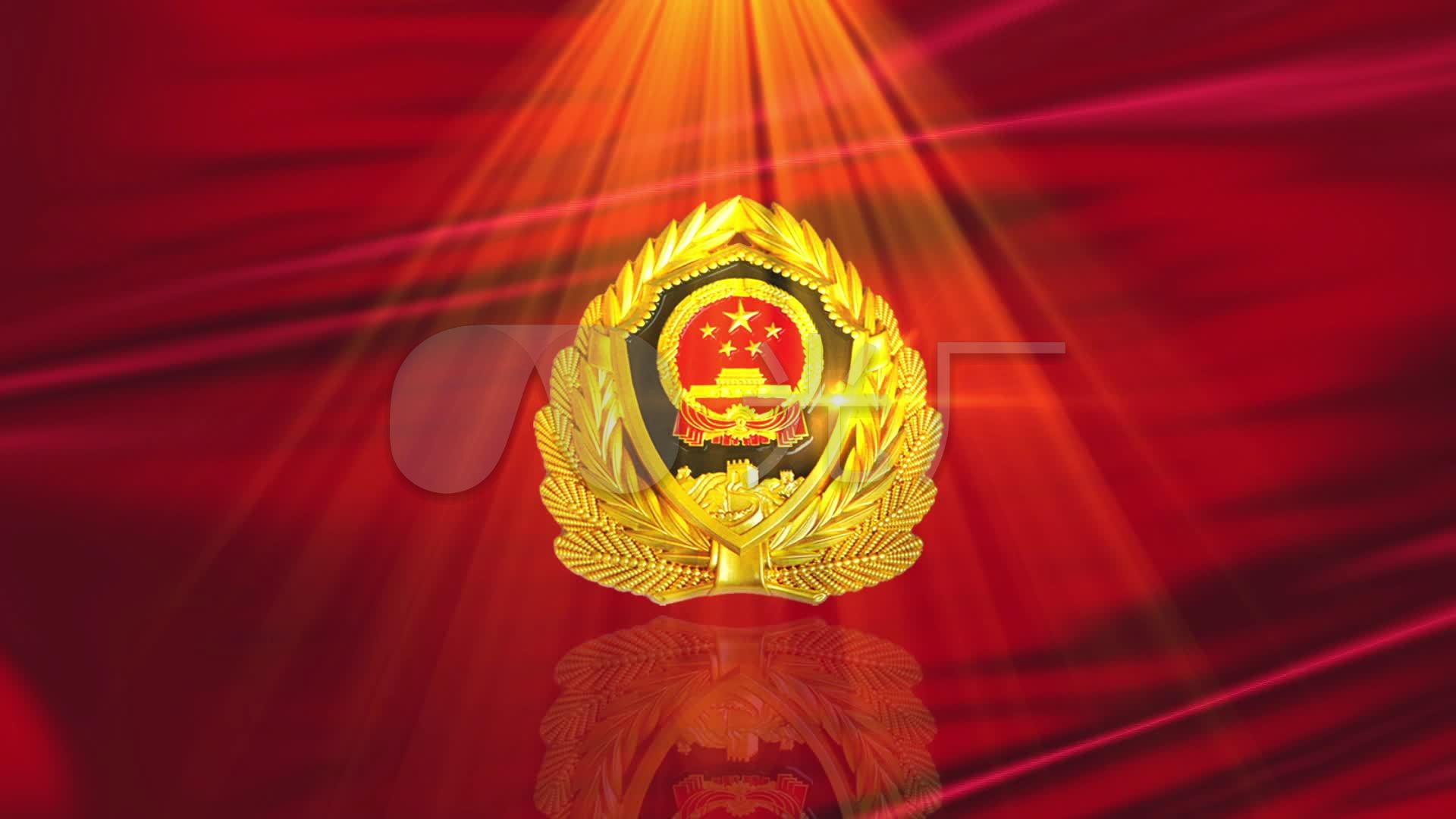 武警国徽循环背景