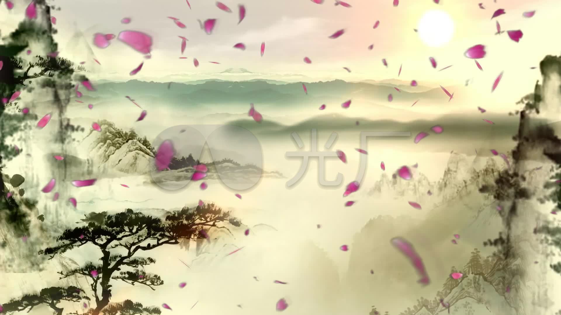 惊鸿舞 水墨 古典 飘零 毛笔字 中国风