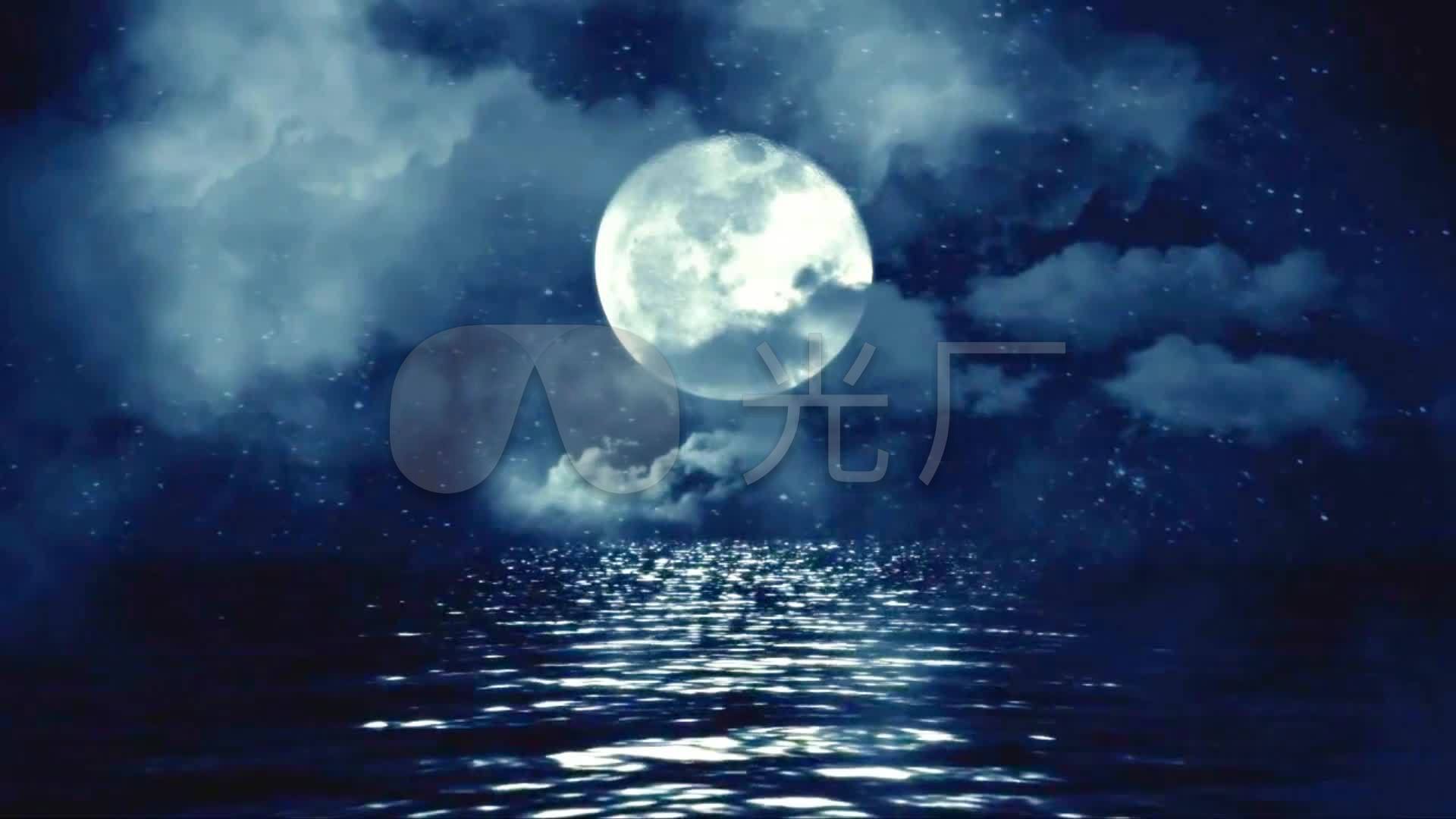 恐怖月夜吸血鬼满月月亮海面