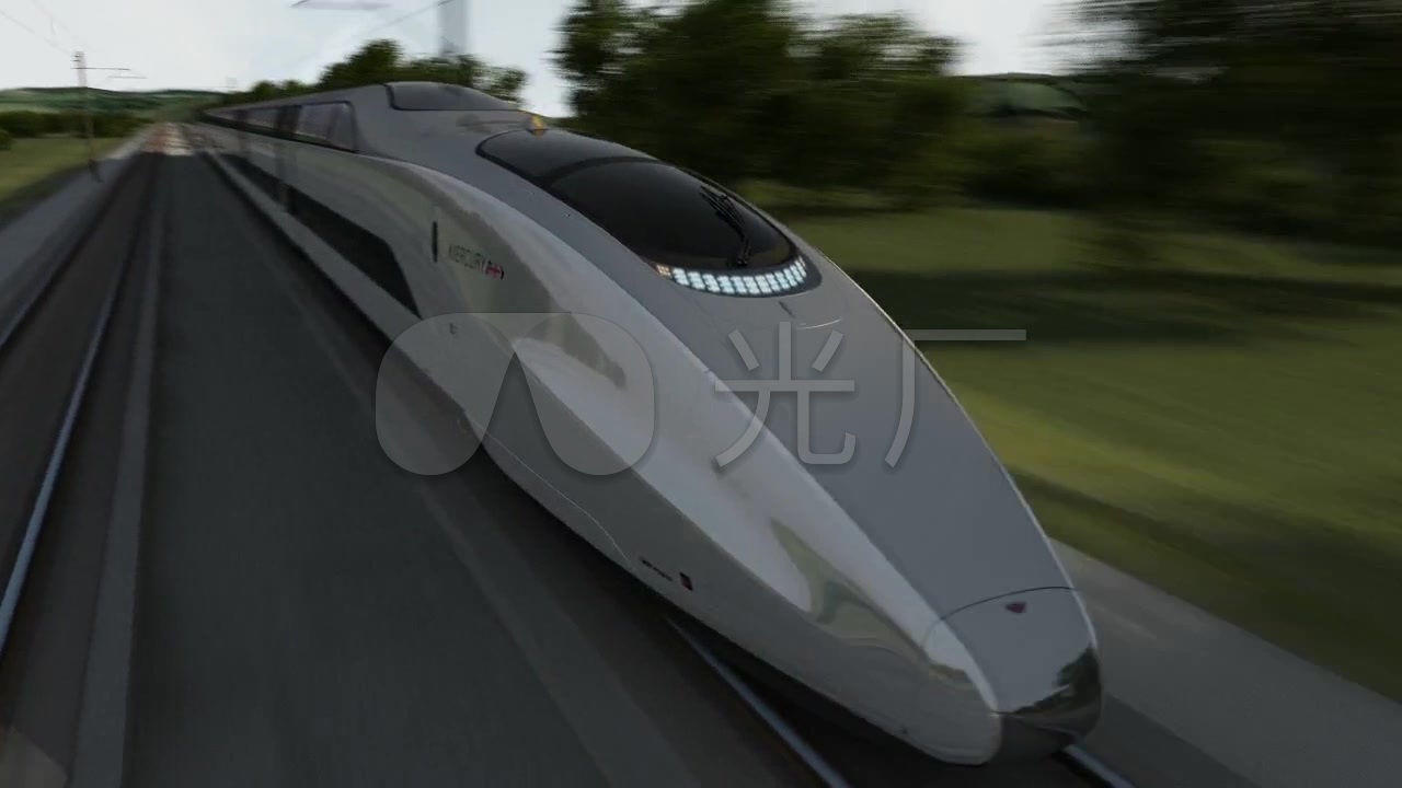3D动画和谐号高铁动车宣传片视频素材_1280
