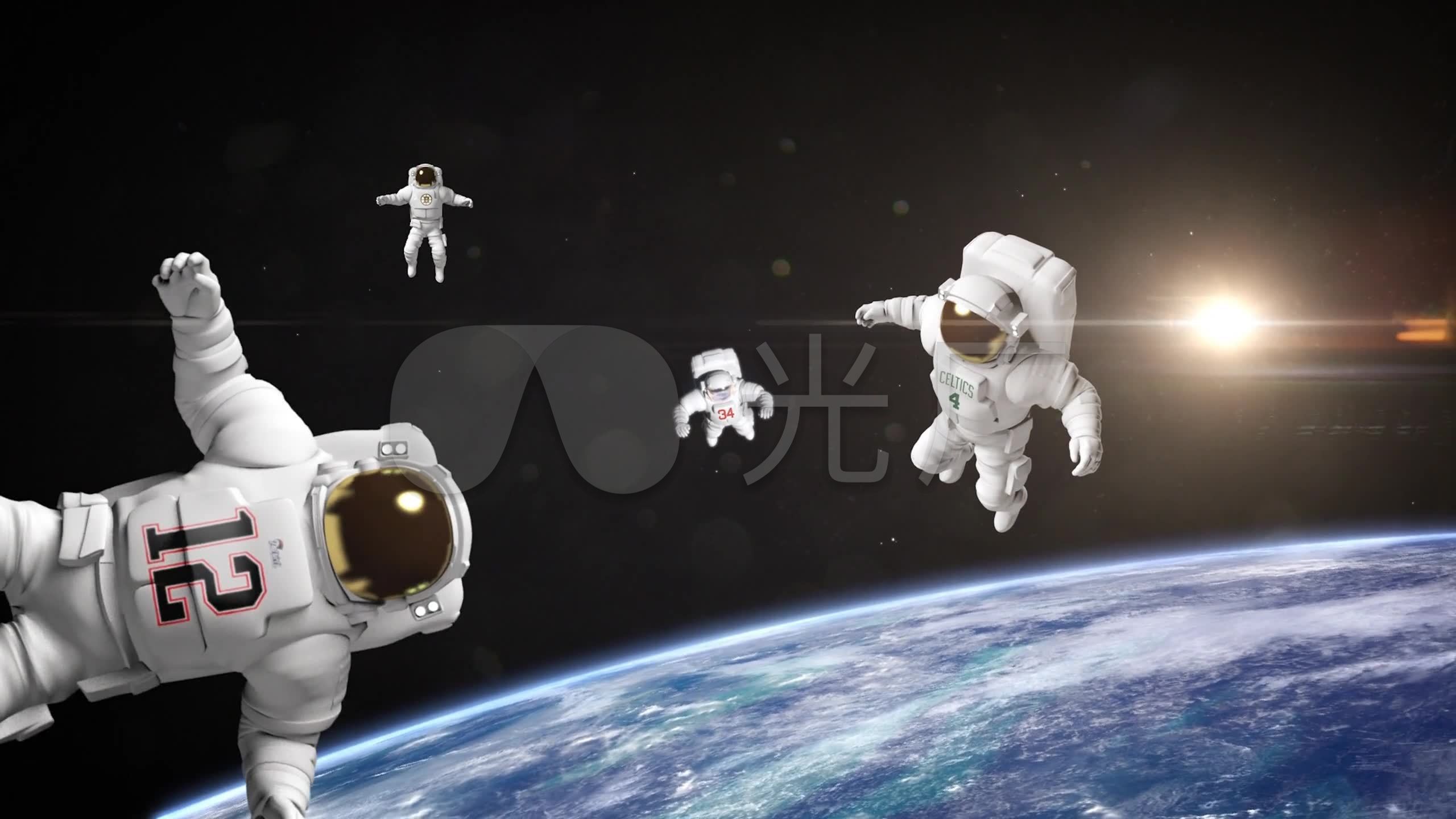 宇航员太空穿梭素材2k_2560x1440_高清视频素材下载