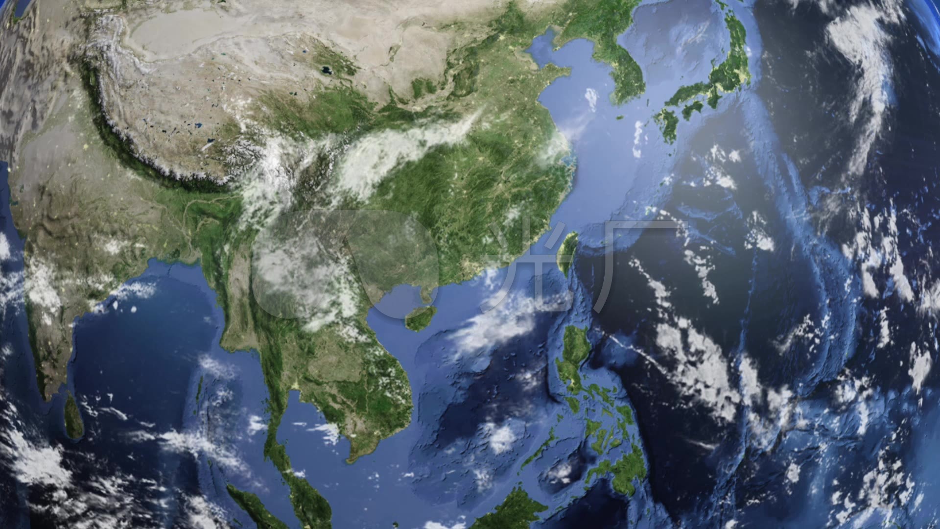地球卫星定位广州市卫星地图视频_1920X108