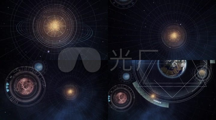 唯美浪漫星图行星银河开篇动画开场