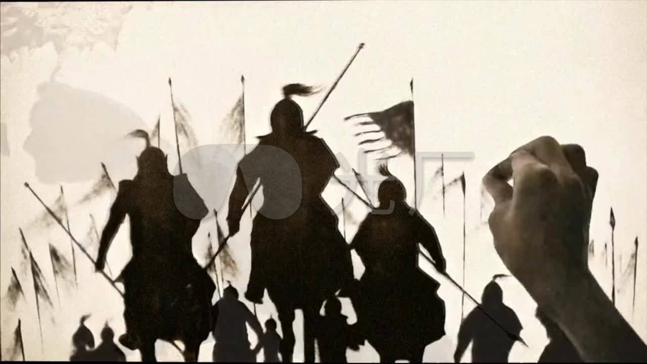 古代战争沙画视频素材