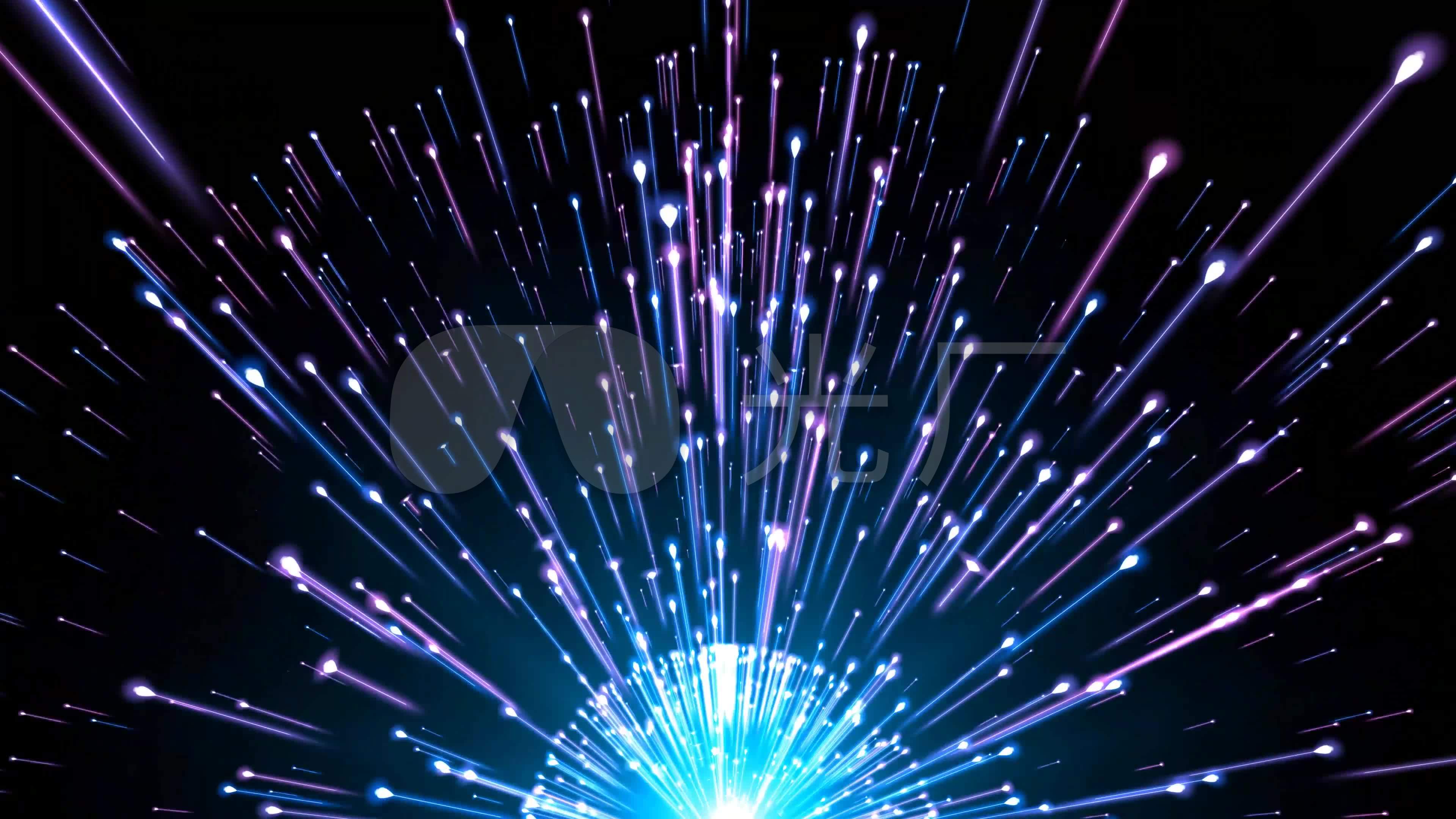 4k绚丽烟花流星浪漫抒情led背景视频