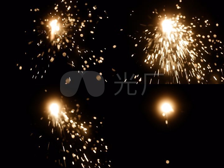 粒子电光火花迸射sparks叠加装饰素材