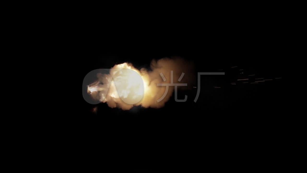 枪口炮口射击火花火星喷射_08_1280x720_高清视频素材下载(编号