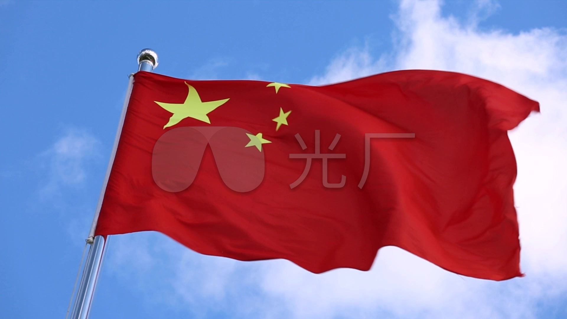 国旗高清大图1080,党旗图片高清大图1080 五星红旗蓝天下飘动_1920x1080_高清视频素材下载(:)