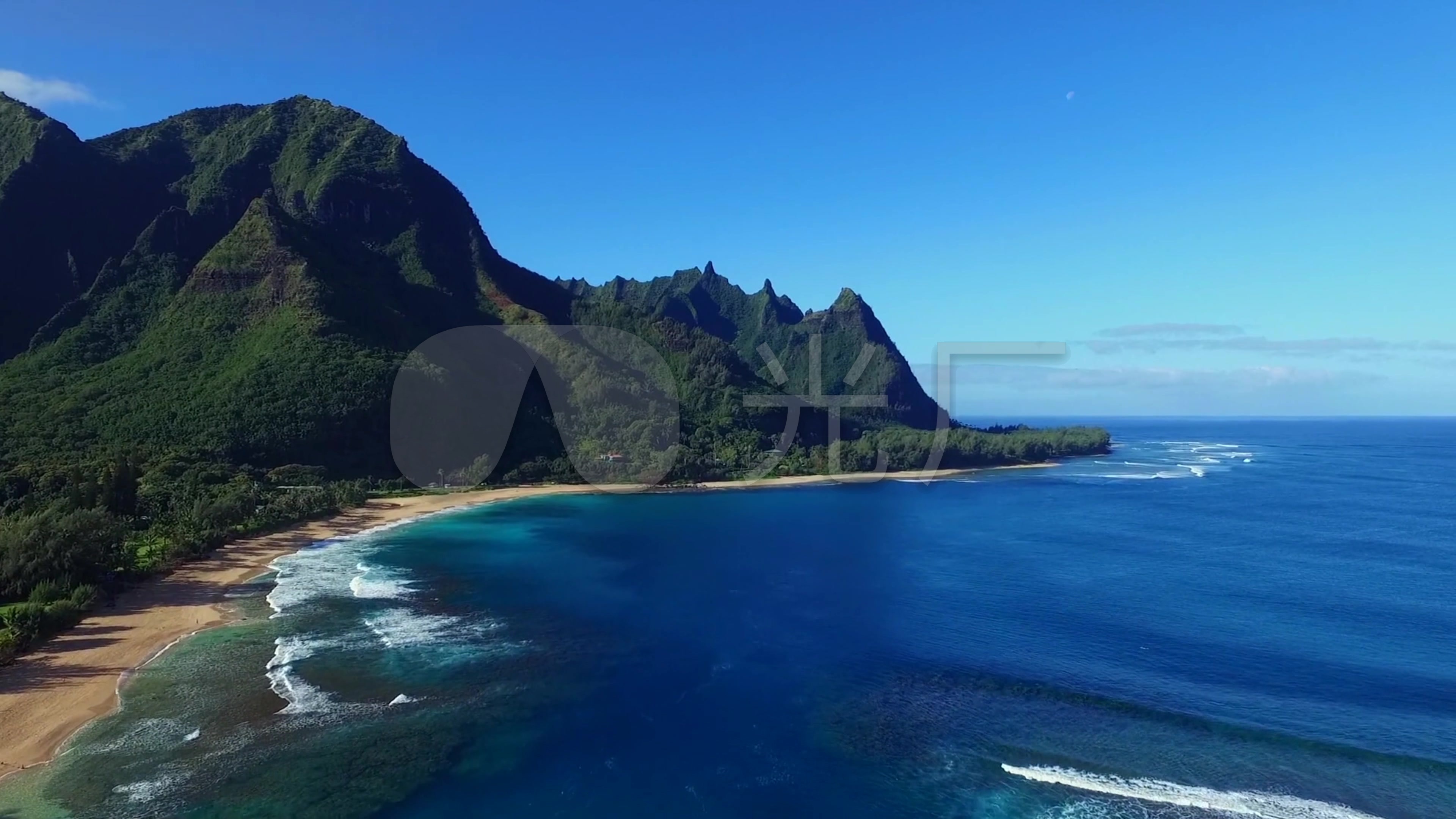 4k航拍农业种植大海大山美景_3840x2160_高清视频素材