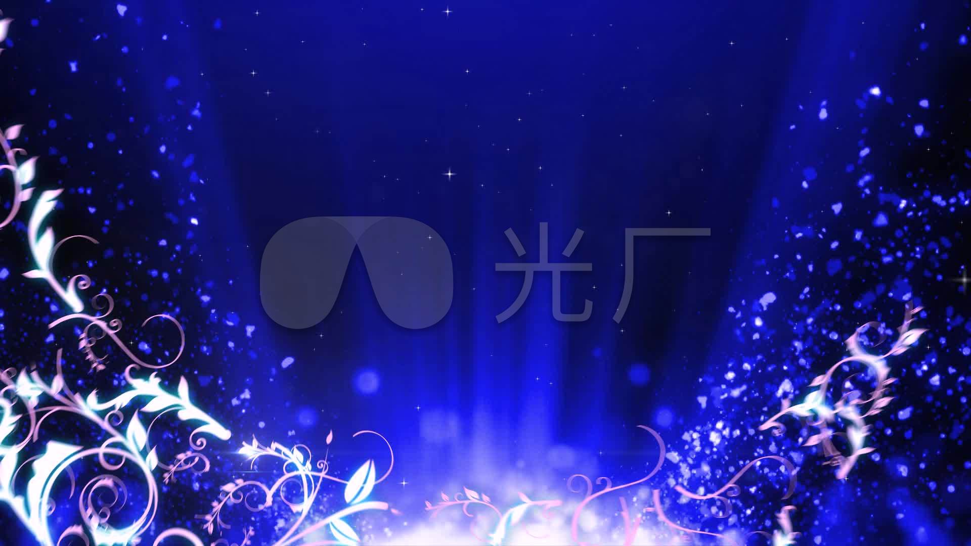 蓝色婚礼背景镂空弯月_1920x1080_高清视频素材下载