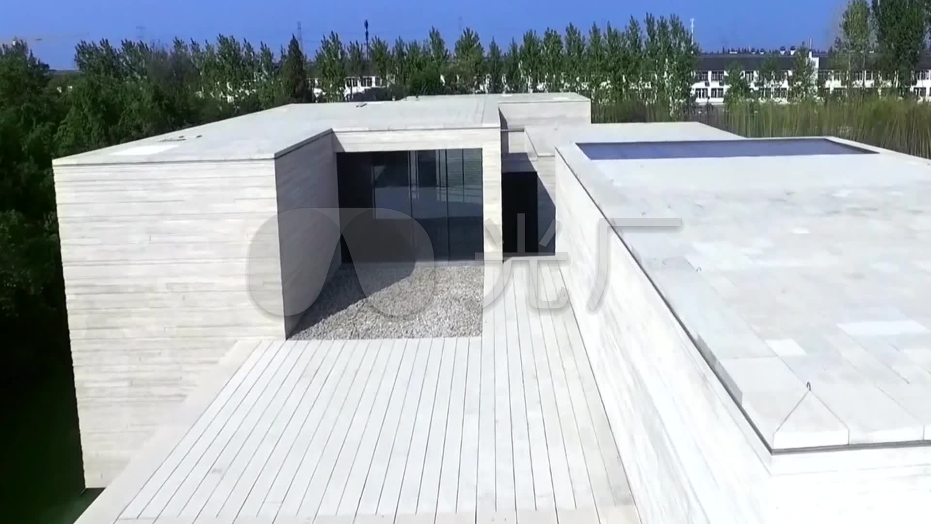 航拍乌镇木心艺术馆