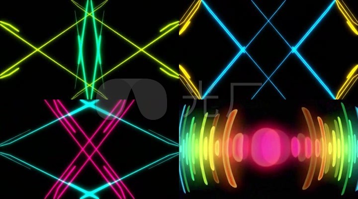 七彩音乐声波视频背景