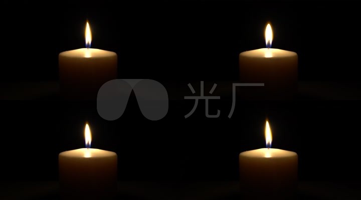 4k白色蜡烛烛光火烛火焰火苗祈福温馨