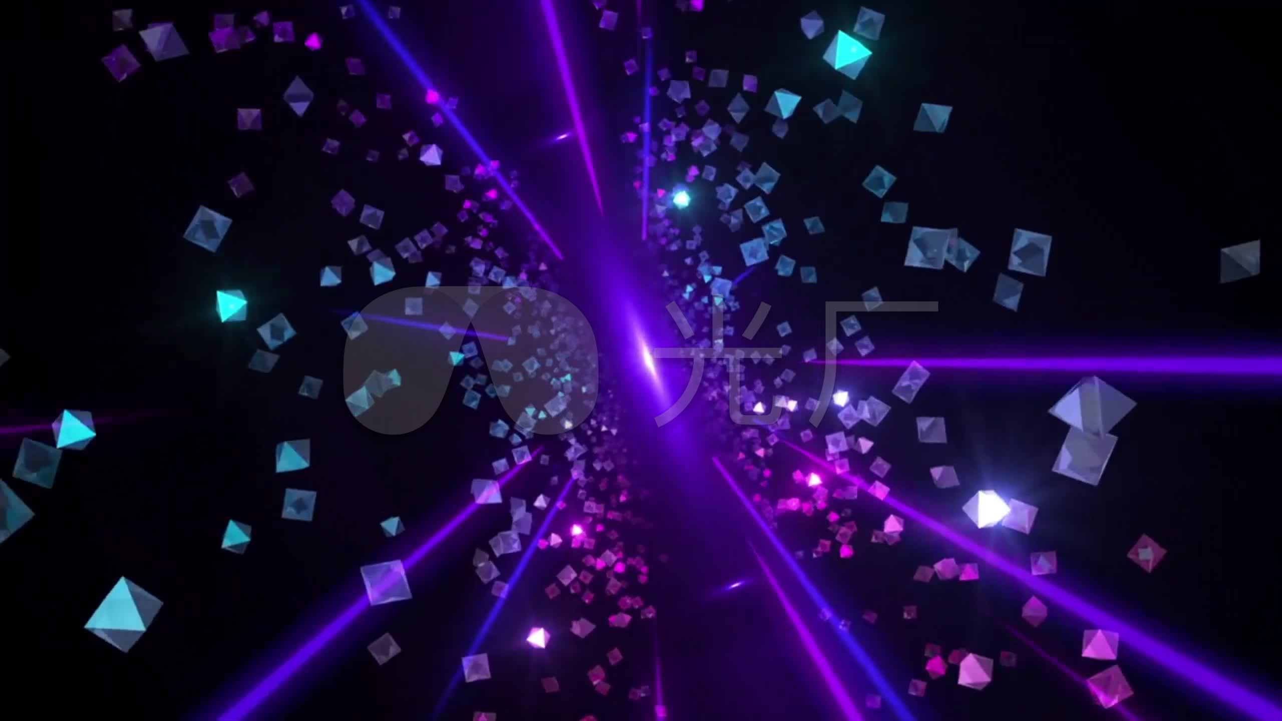 魔幻空间缝隙视觉冲击菱形粒子飘浮