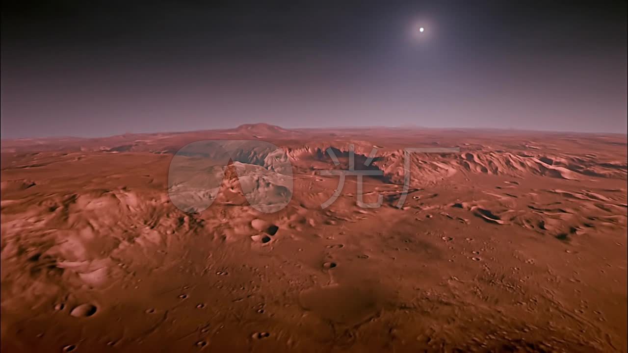 航拍火星表面火星地表地貌风光_1280x720_高清视频(:)