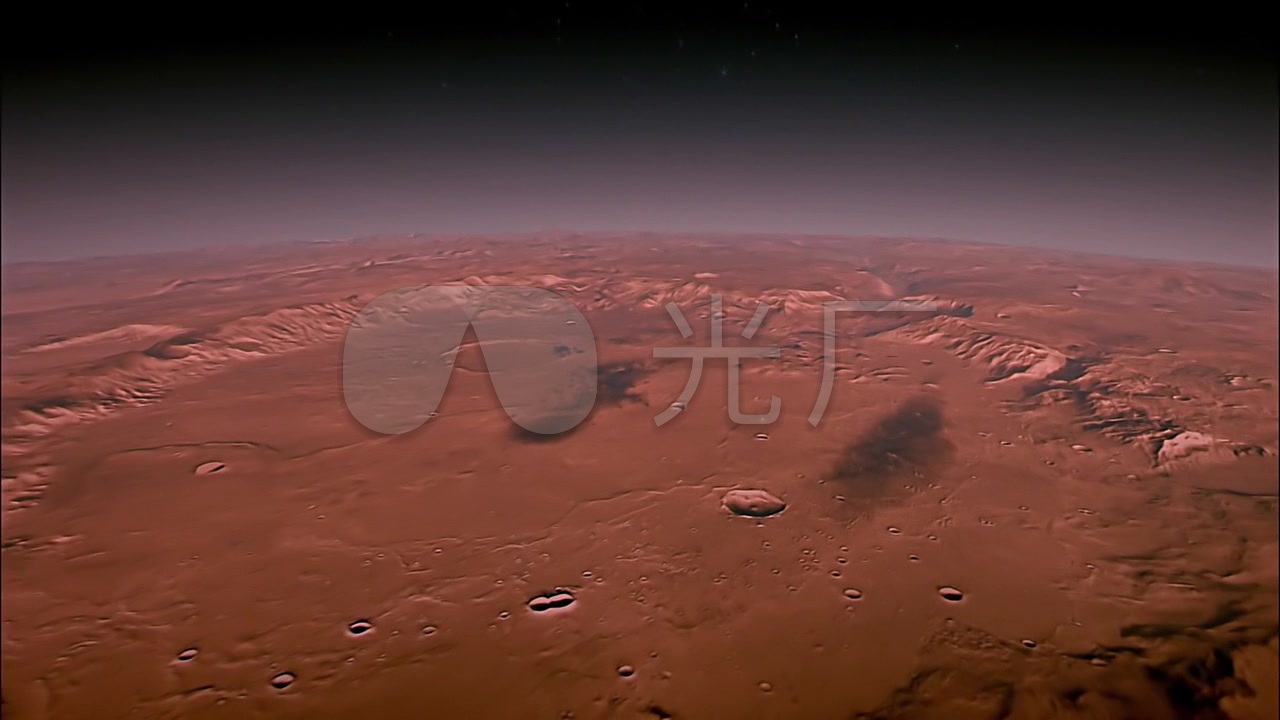 航拍火星表面火星地表地貌风光_1280x720_高清视频(:)