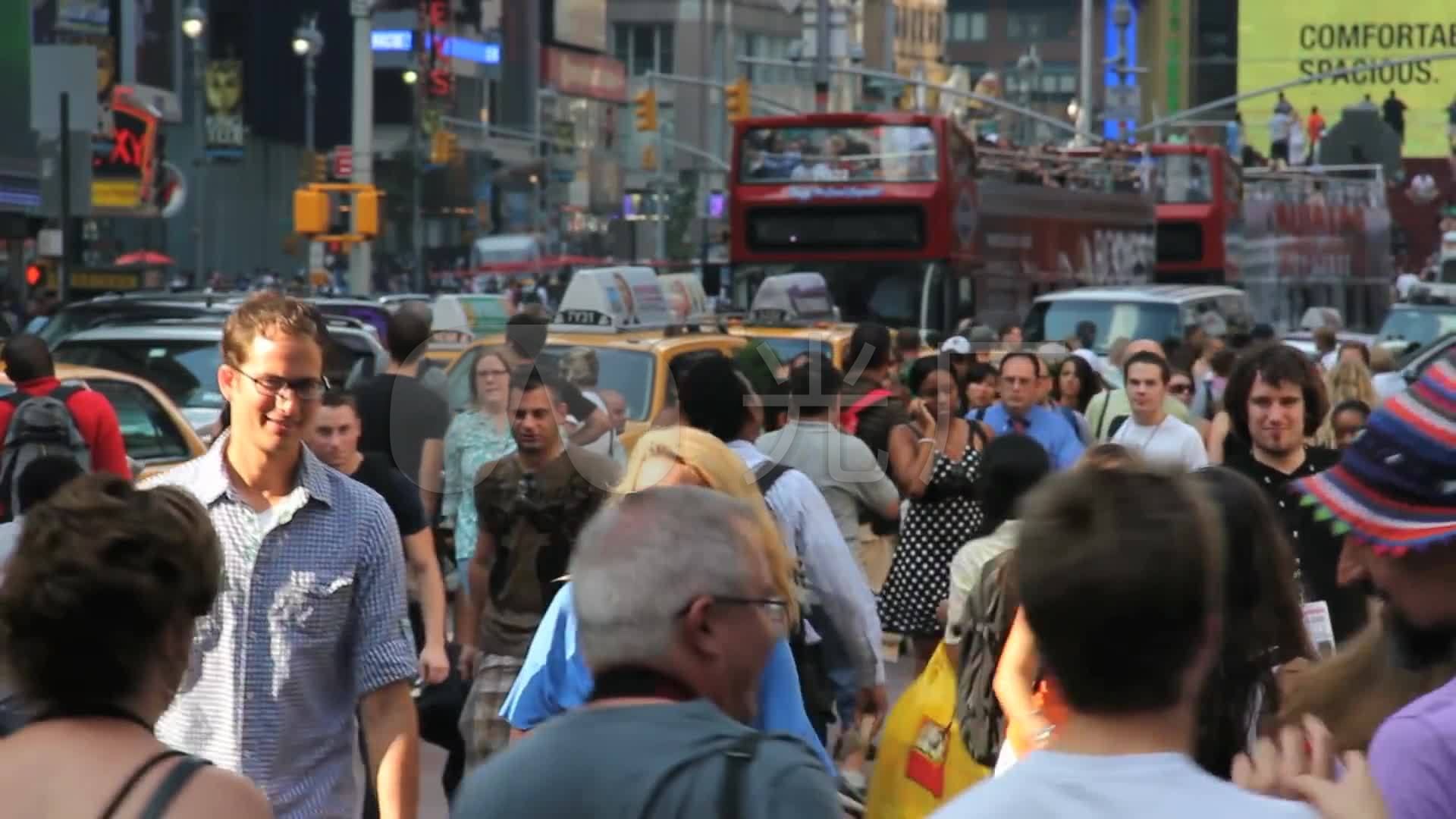 人群商业街道人群忙碌匆忙行走城市_1920x1080_高清