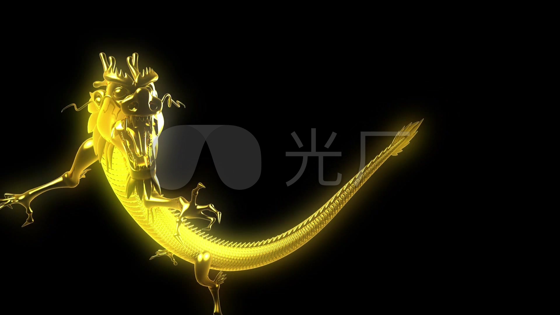 3d全息投影金龙飞舞_1920x1080_高清视频素材下载(编号:1447051)_影视