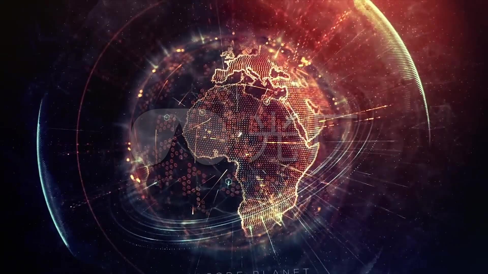科技数字数据星球_1920x1080_高清视频素材下载(编号