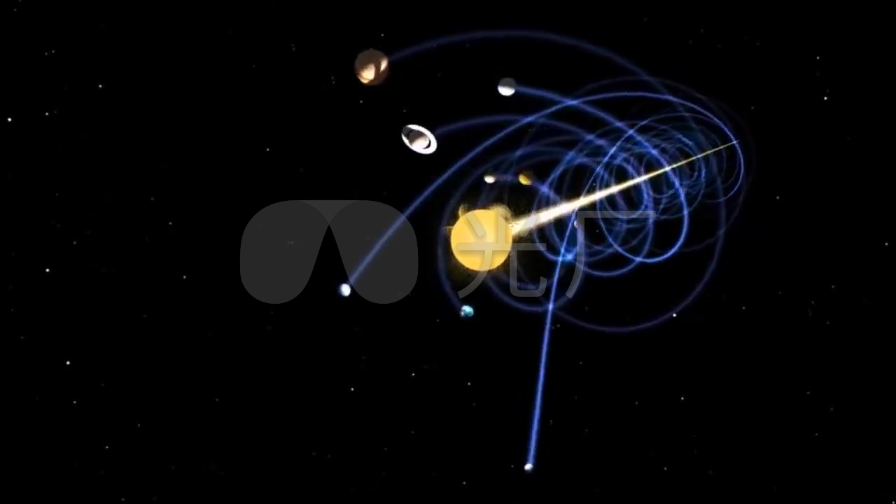 太阳系涡旋运动演示动画