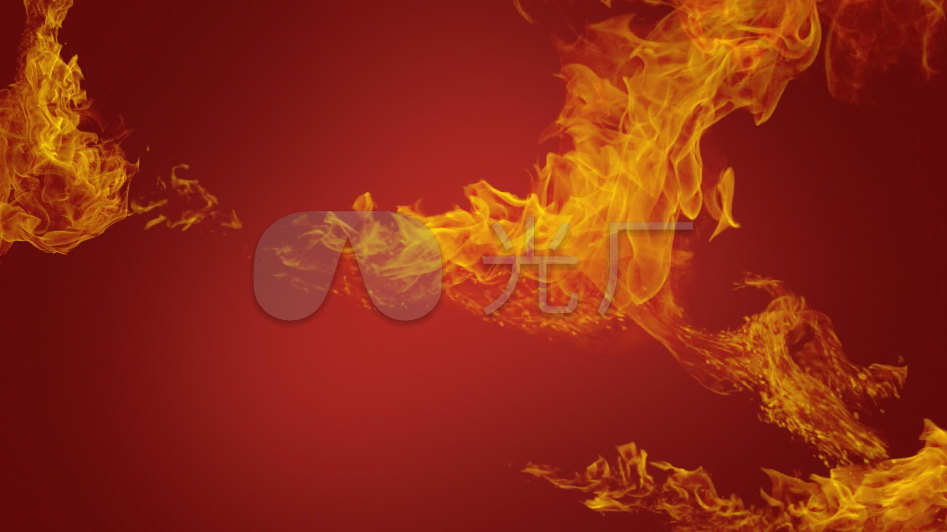 背景视频素材灼热红域火焰喷火火龙