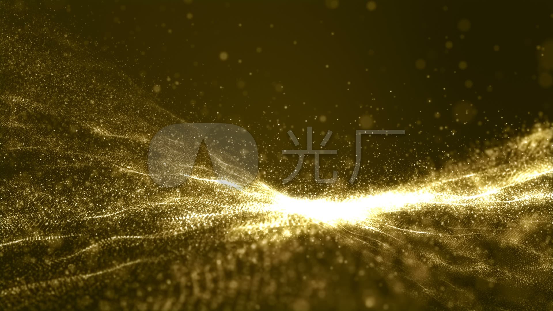 唯美金色尘埃粒子飞扬_1920x1080_高清视频素材下载