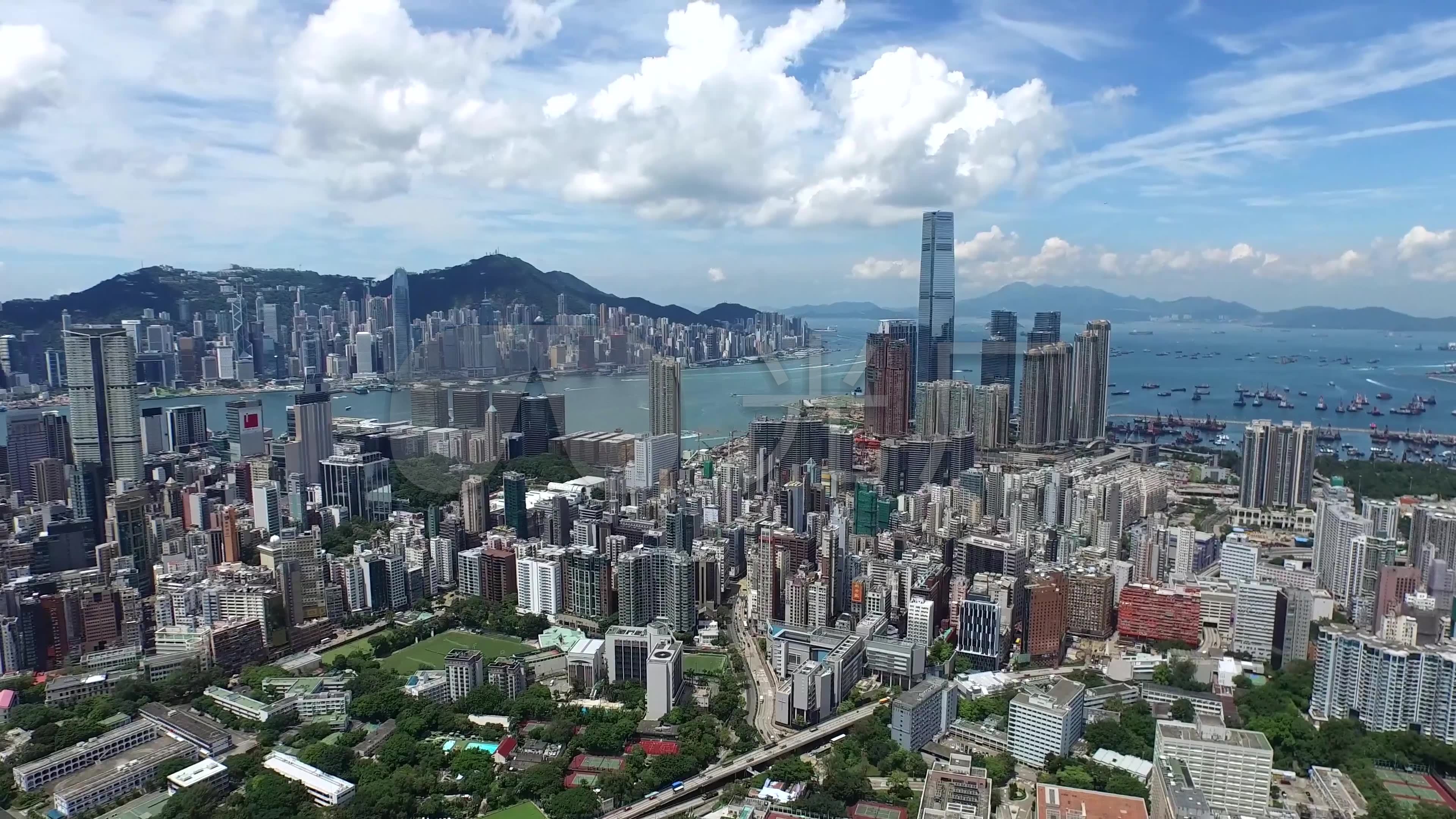 4k香港城市风光航拍