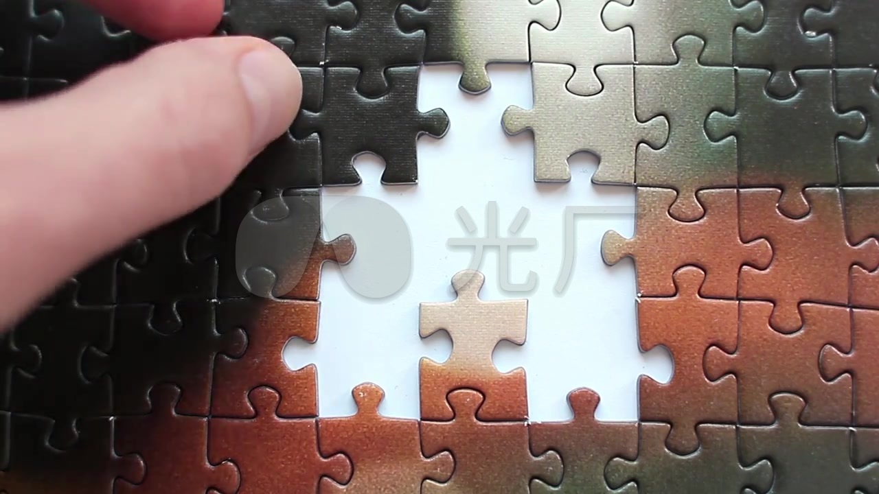 拼图图片结合模块化规律行动_1280x720_高清视频素材