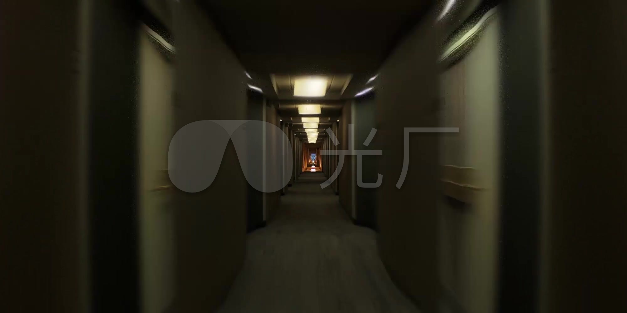 诡异恐怖扭曲走廊通道