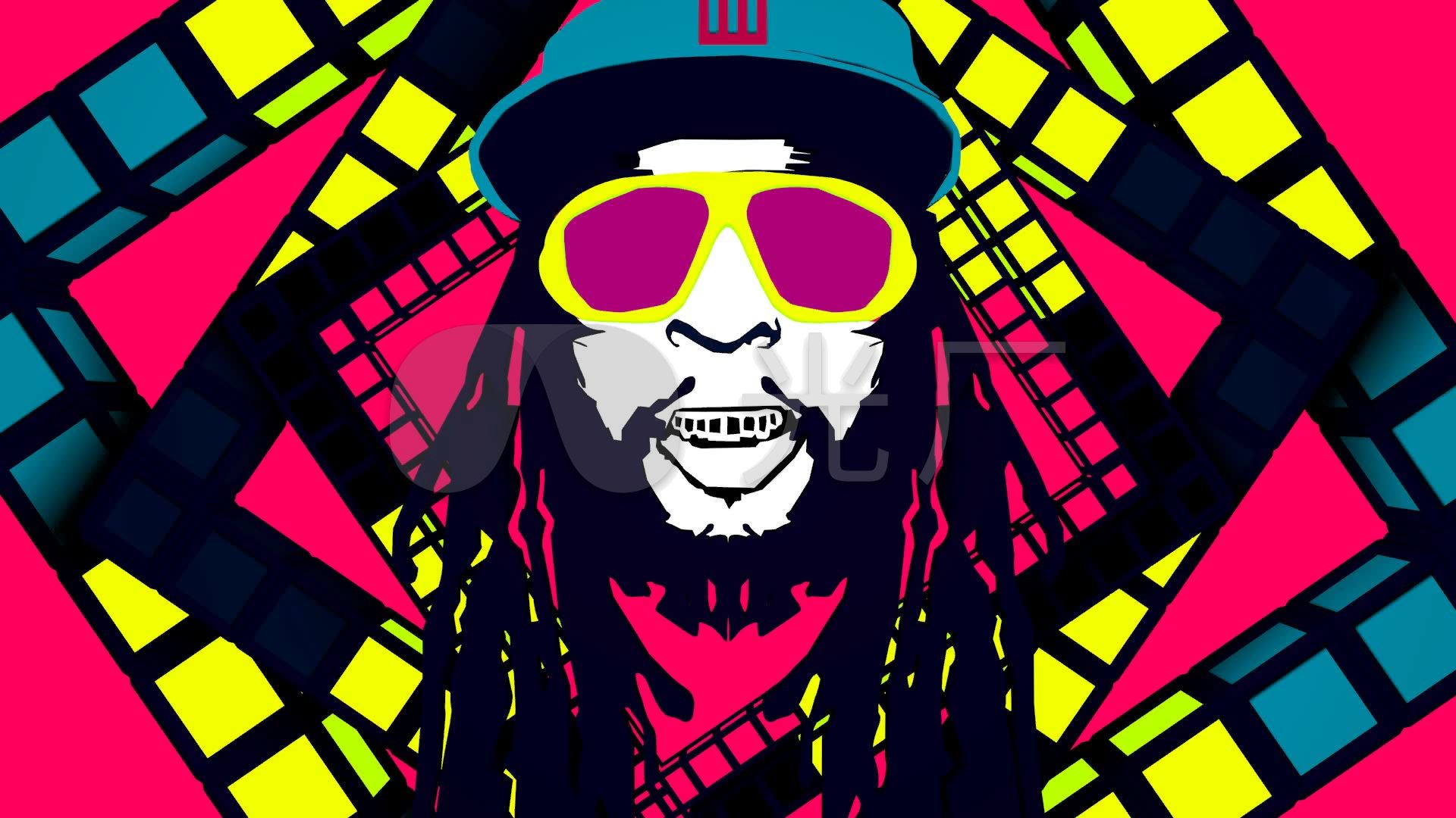 hiphop壁纸1080,hiphop壁纸高清 liljon暴力mc卡通嘻哈hippop_1920x1080_高清视频素材
