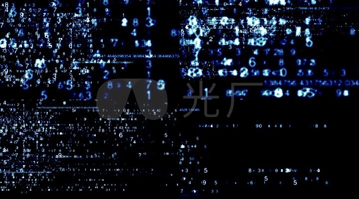 高科技数码数字跳动叠加装饰素材