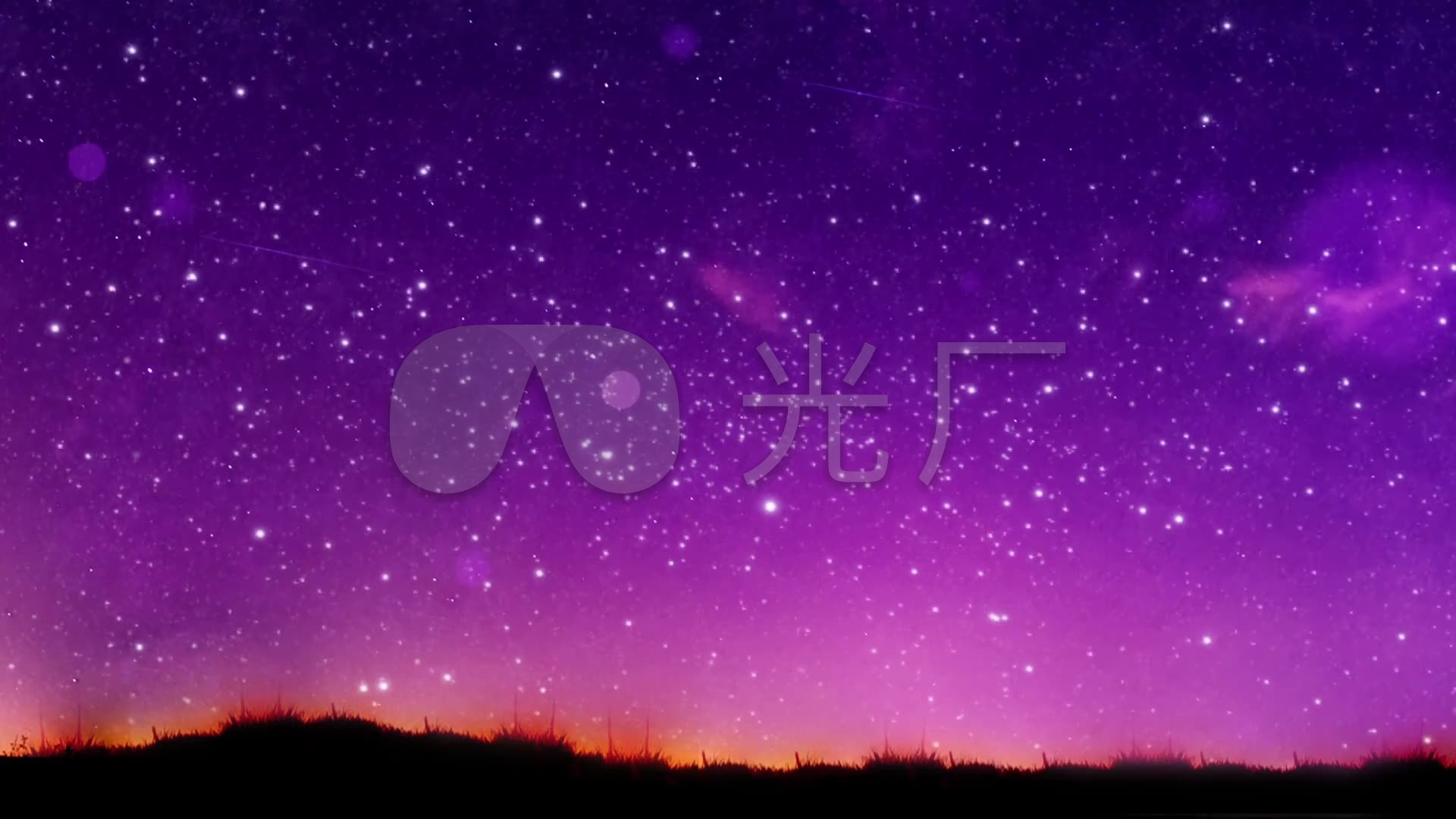 唯美紫色星空片头背景视频_1920x1080_高清视频素材